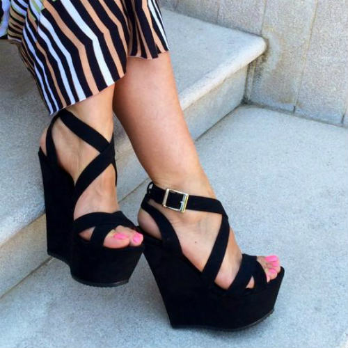 ZEPPA SANDALO CAMOSCIO NERO – Cod. 17281 | SHARLENE