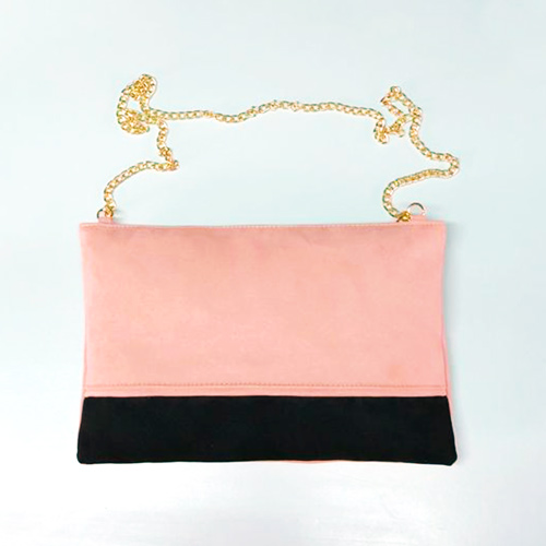 Pochette SHARLENE CAMOSCIO cipria/ NERO – cod. 21814 | SHARLENE