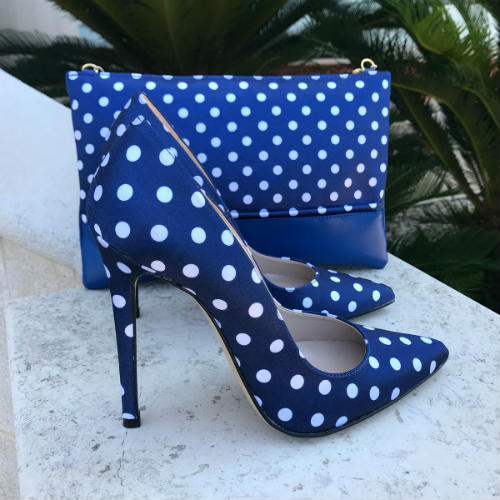 Décolleté RASO POIS BLU SCURO – COD. 20967 | SHARLENE