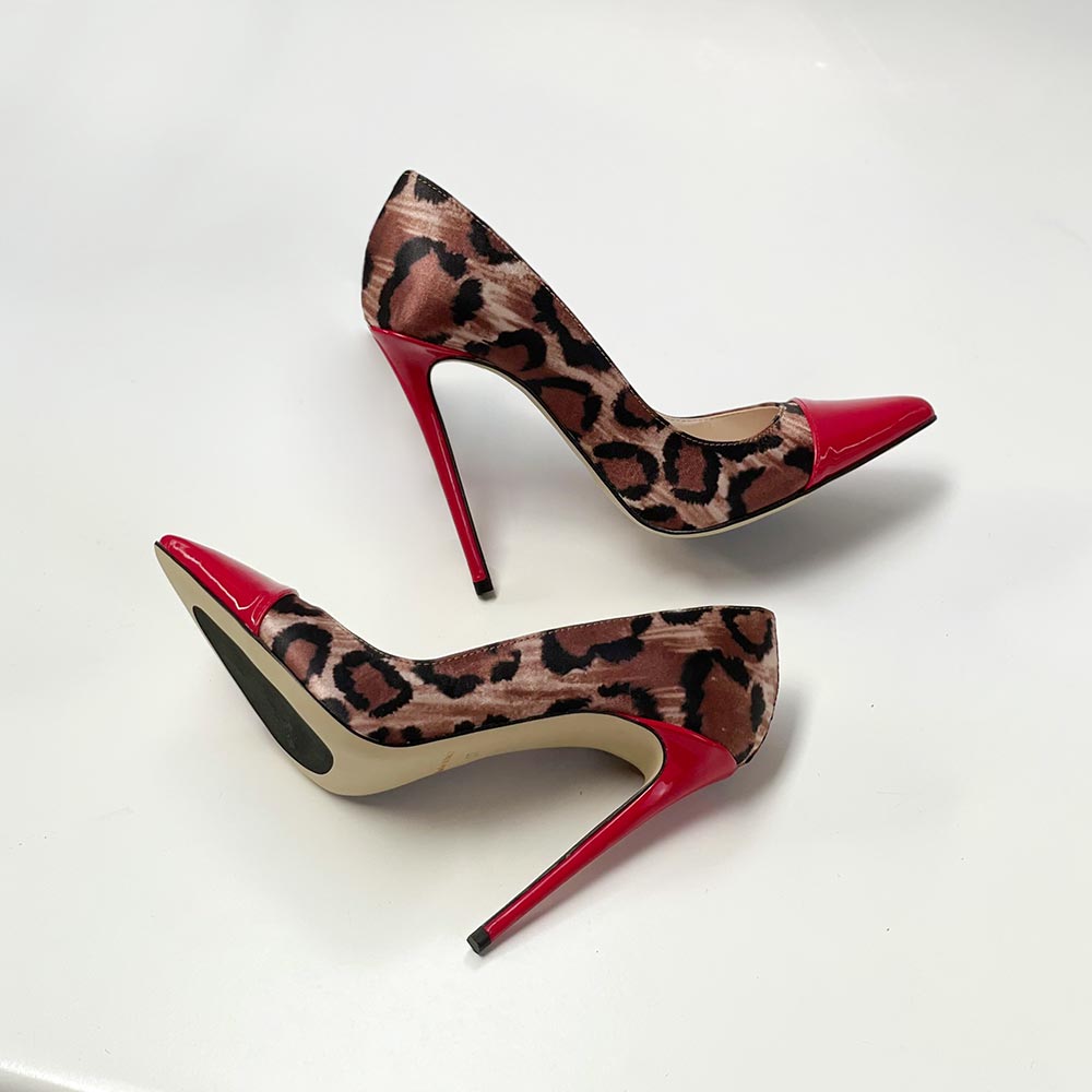 DÉCOLLETÉ RASO MACULATO/ ROSSO CILIEGIA VERNICE – COD. 24234 | SHARLENE