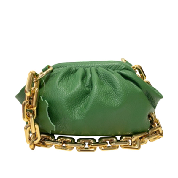 BORSA A SPALLA VERA PELLE VERDE – cod. 25082 | SHARLENE