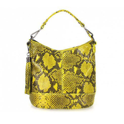 Versace Jeans Couture Primavera Estate 2021 borsa in pelle stampa pitone  gialla - E1VUBBF140298600