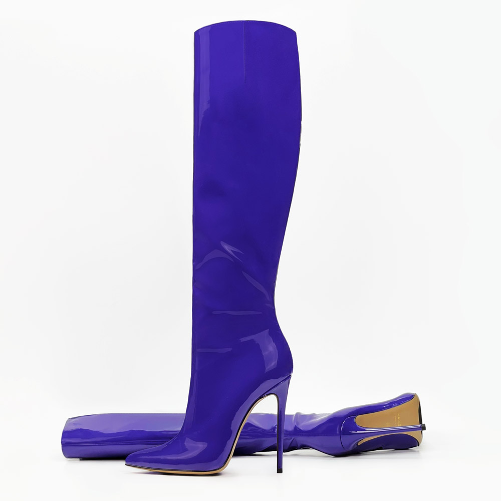 Stivali OSLO in Pelle Viola » Eccellenza Donna © | Official Site | Made In  Italy