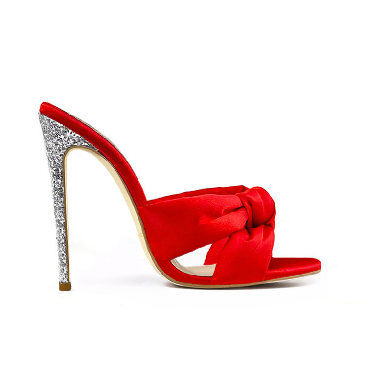 Sandalo nodo raso rosso/ glitter – COD. 29369 | SHARLENE